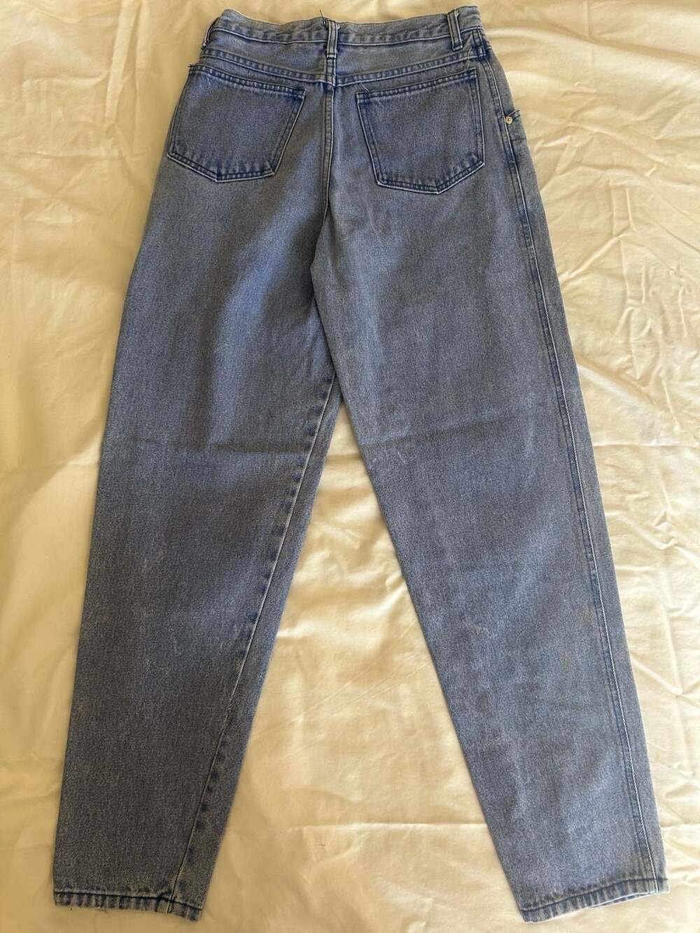 Stefano International Vintage High Waist Acid-Wash Distressed-Style Mom Jeans (S - Picture 4 of 5